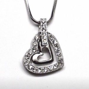 Double Heart Pendant Necklace 💕✨